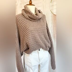 Express New with tag Cozy Knit Turtleneck Sweater - Brown